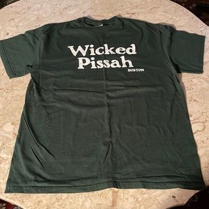 Wicked Pissah Boston Tshirt Size M Dark Green